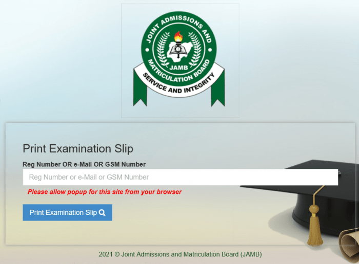 JAMB Slip Printing 2024 How To Print Jamb Original Result 2024 Slip