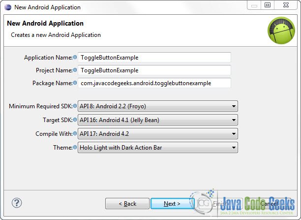 Android ToggleButton Example