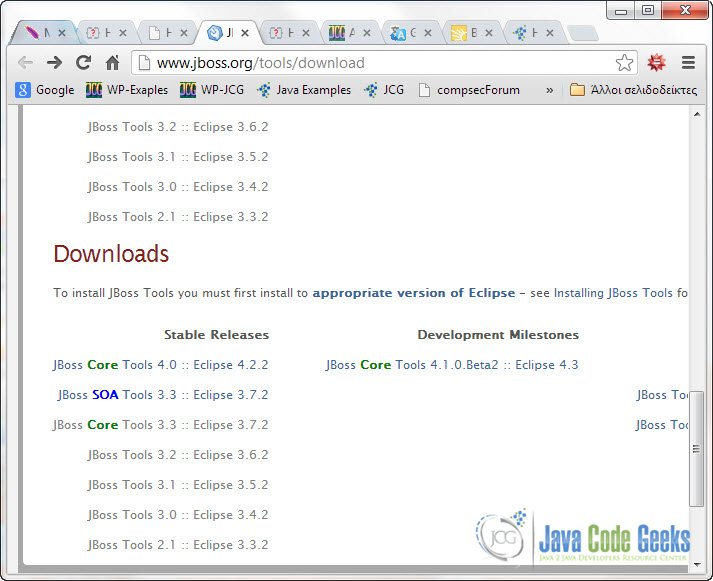 Hibernate JBoss Tools Installation in Eclipse + Mapping Generation Example Java Code Geeks