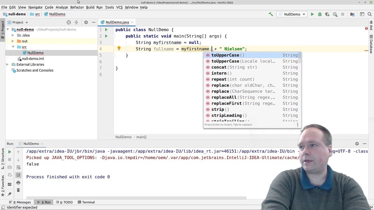 Connection Null Pointer Exception UPDATED Rev. Jeff Binder