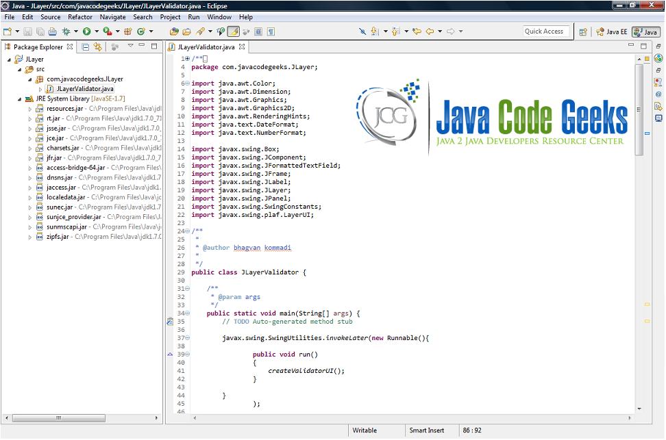 javax.swing.JLayer Example A new Swing Feature in Java 7 Java Code Geeks