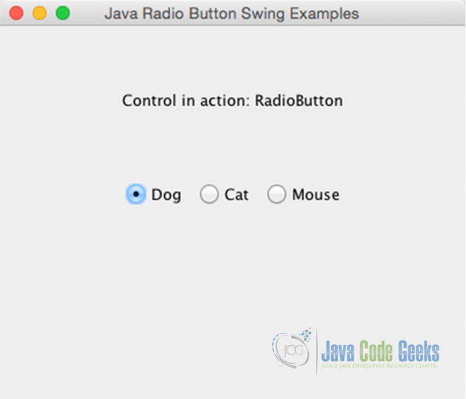 Java Swing Radio Button Example Java Code Geeks