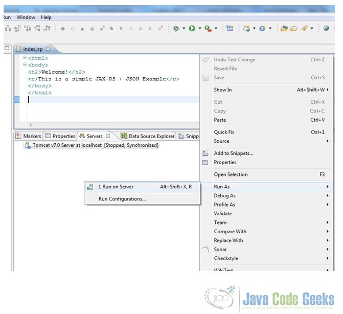 JSON with JAXRS Example Examples Java Code Geeks 2021