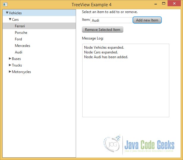 JavaFX TreeView Example Java Code Geeks