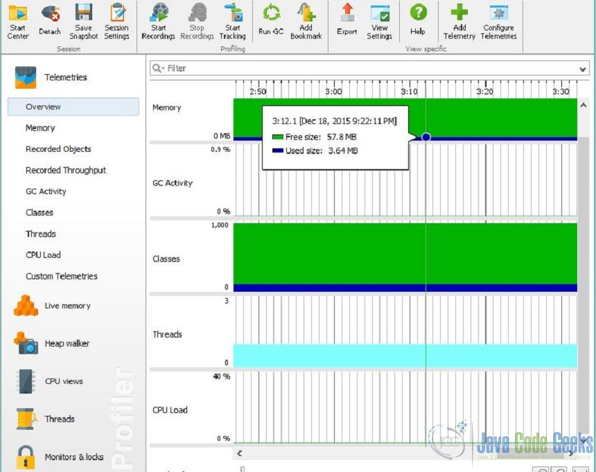 IntelliJ Idea Profiler Example Java Code Geeks