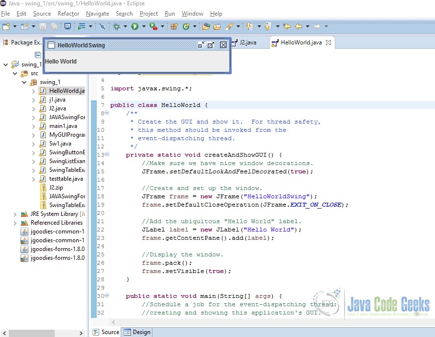 JAVA Swing Application Example Examples Java Code Geeks 2021