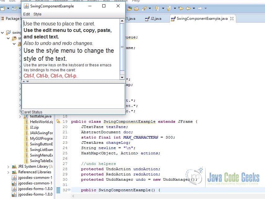 JAVA Swing Component Tutorial Examples Java Code Geeks 2022