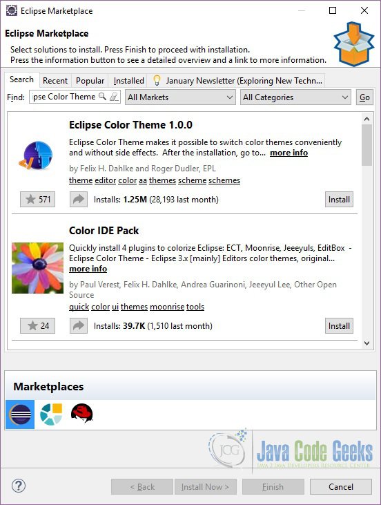 Eclipse IDE Themes Tutorial Java Code Geeks