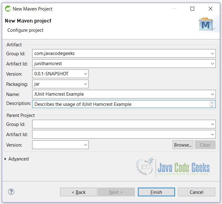 JUnit Hamcrest Example Java Code Geeks