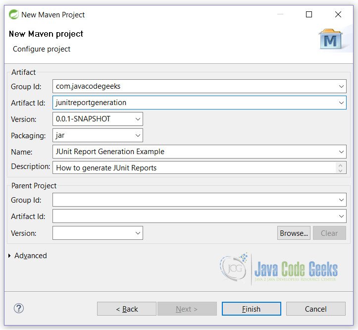JUnit Report Generation Example Java Code Geeks