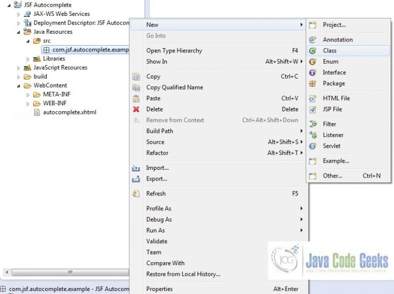 JSF Example Java Code Geeks