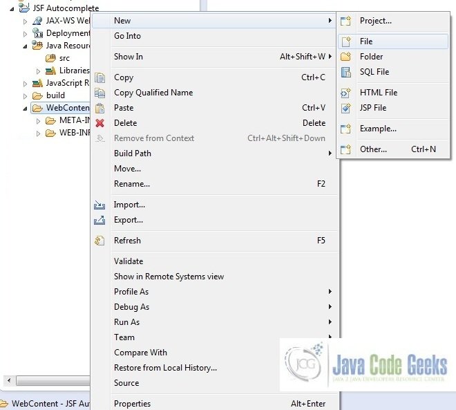 JSF Example Java Code Geeks
