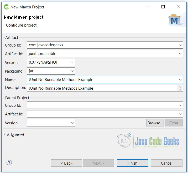 JUnit No Runnable Methods Java Code Geeks
