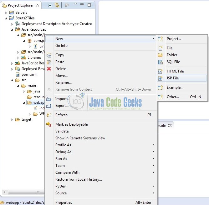 Struts Tiles Plugin in Eclipse Example Java Code Geeks