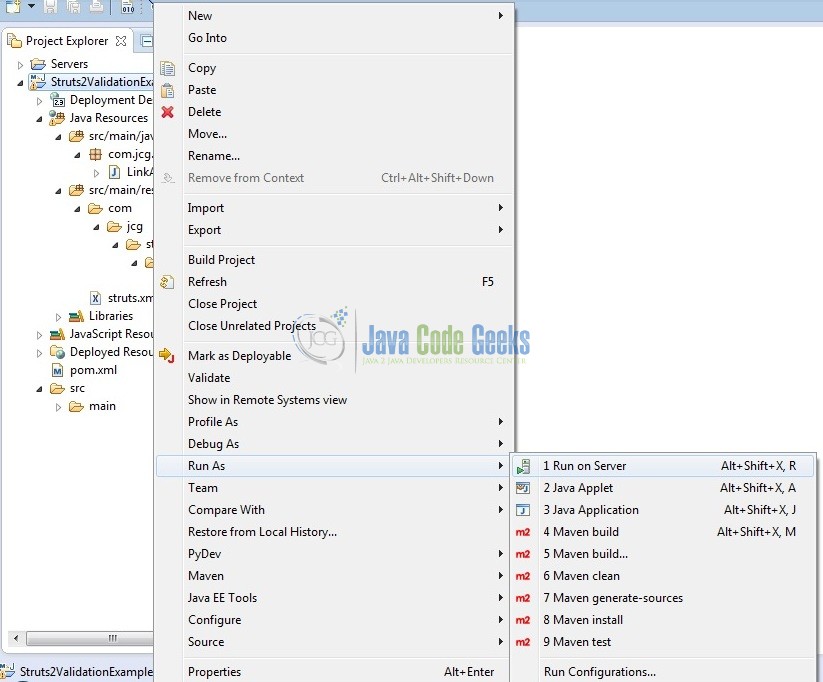 Struts Validation Example Java Code Geeks