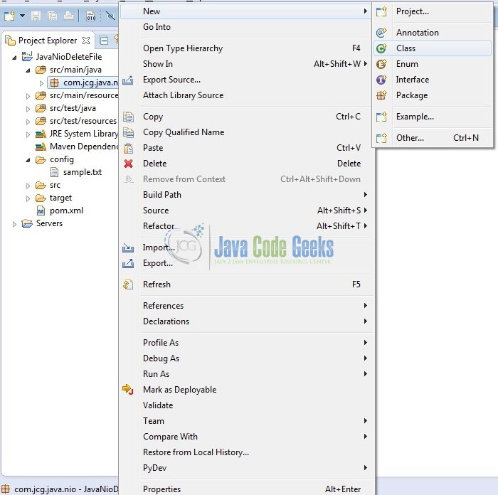 Java Nio Delete File Example Java Code Geeks