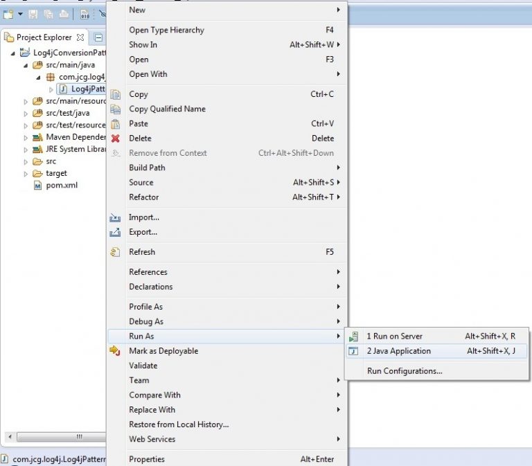 Log4j Conversion Pattern Example Java Code Geeks