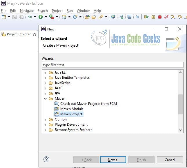 Apache Maven Eclipse Project Creation Using Archetype Example Java