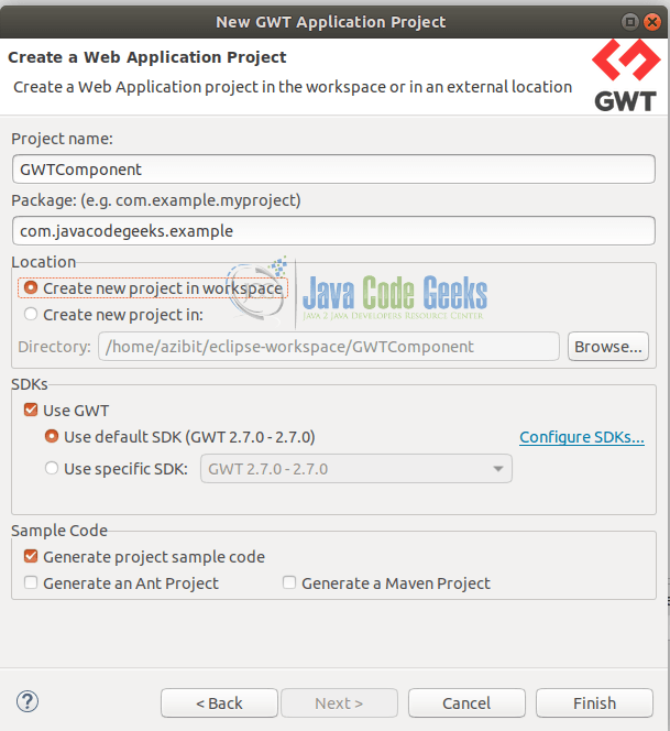 GWT Components Example Examples Java Code Geeks 2022