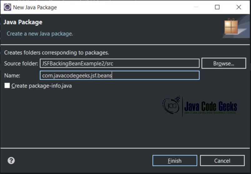 JSF Backing Bean Example Java Code Geeks