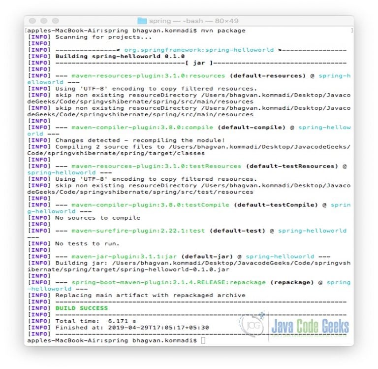 Spring Framework Components Tutorial Examples Java Code Geeks