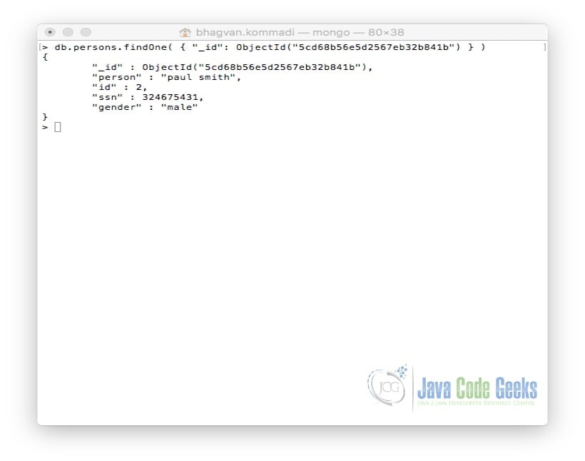 MongoDB Search by ID Example Examples Java Code Geeks 2021
