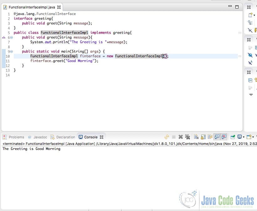 Java Functional Interface Example Examples Java Code Geeks 2021