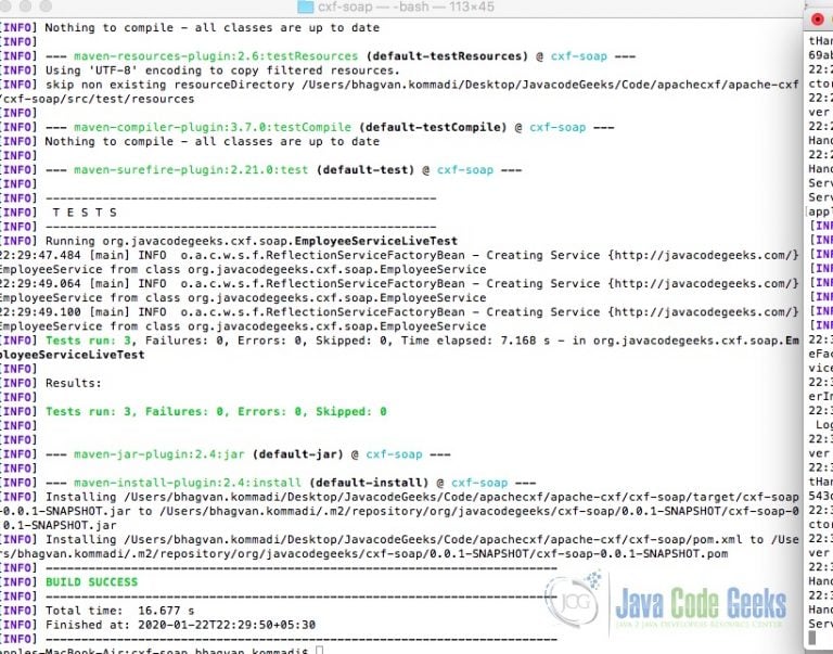 Apache CXF  Service Example Java Code Geeks