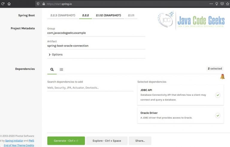Spring Boot Oracle Connection Examples Java Code Geeks 2021