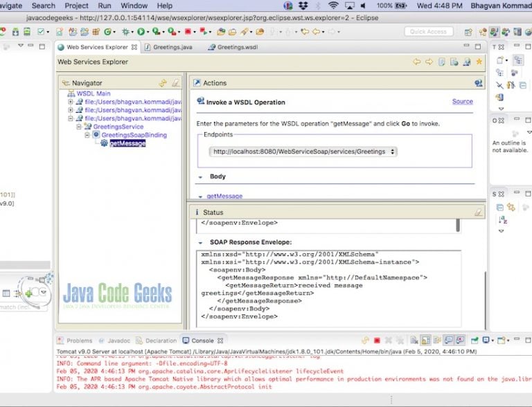 SOAP  Service Example in Java Java Code Geeks