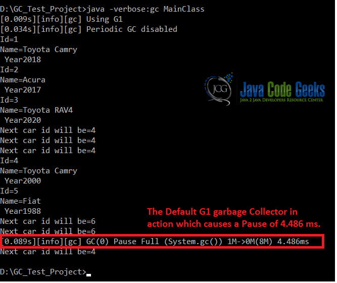 Java 12 Garbage Collector Example Java Code Geeks