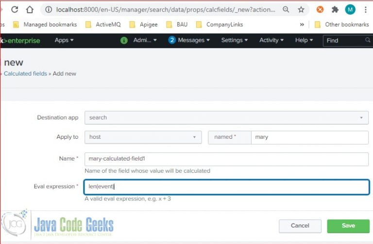 Splunk Calculated Fields Example Java Code Geeks