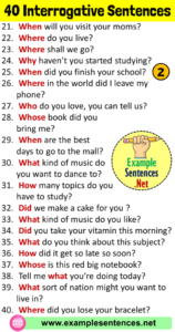40 Interrogative Sentences Examples, Definition and Examples - Example
