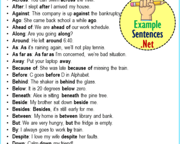 Prepositions Examples Archives - Example Sentences