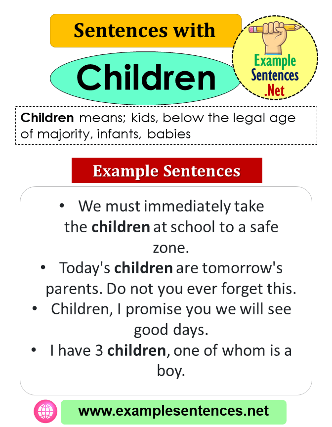 Sentences with Children, Definition and Example Sentences Example