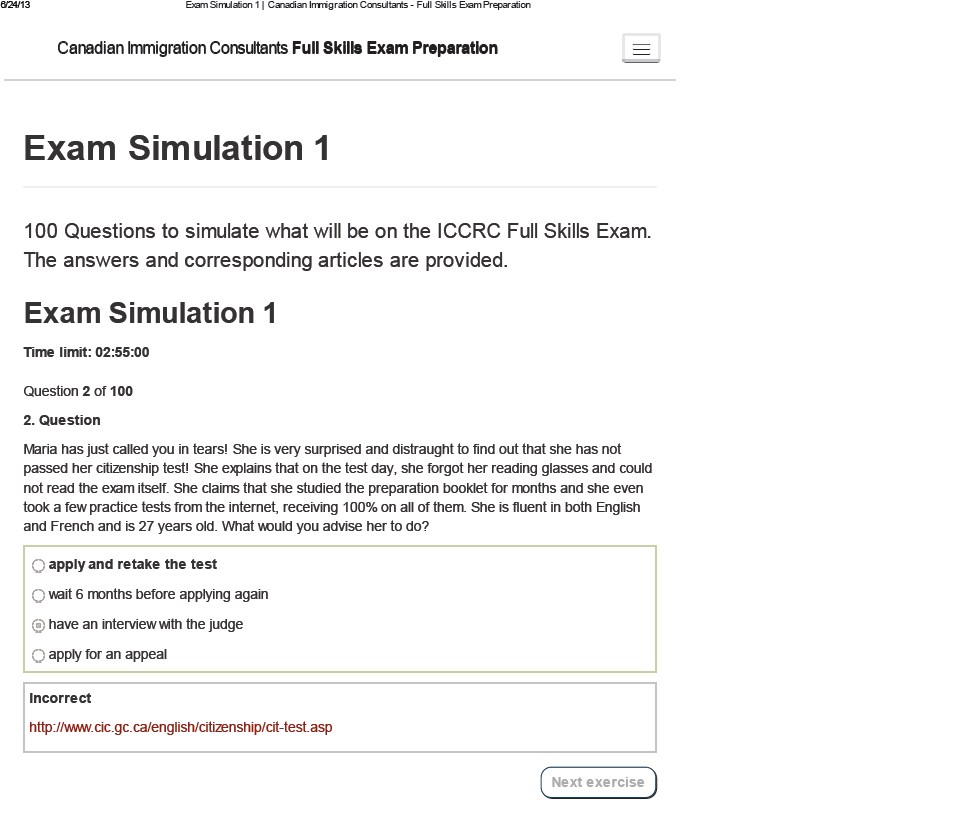 Exam Simulation Online Exam Preparation