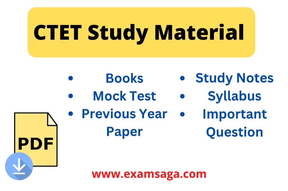 CTET Study Material PDF Free Download 2024 EXAMSAGA