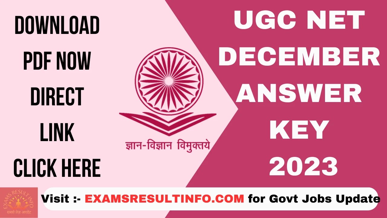 UGC NET Answer Key 2023 OUT For All Subject, Check Now