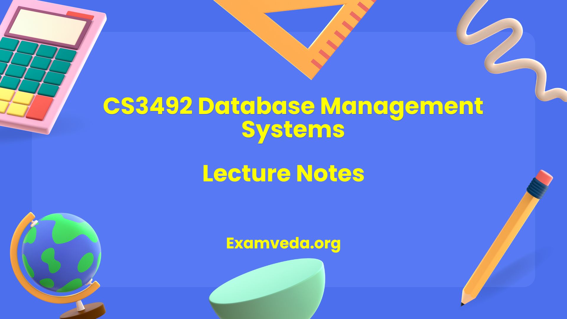 [PDF] CS3492 Database Management Systems Books, Lecture Notes, Study