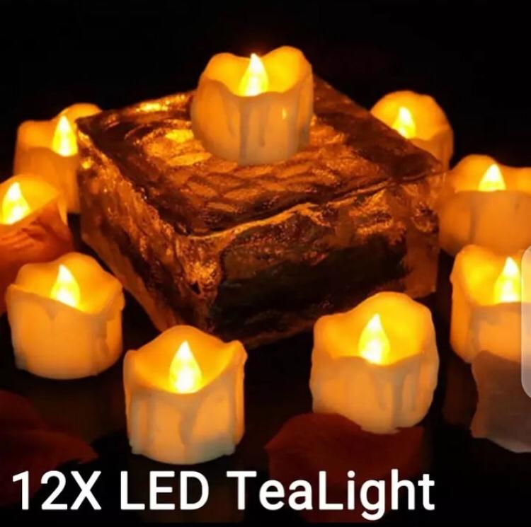 LED Smokeless Candles Pack of 12 Ex And Next