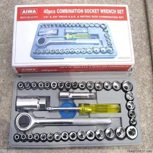 40 Pcs Combination Socket Wrench Set Ex And Next