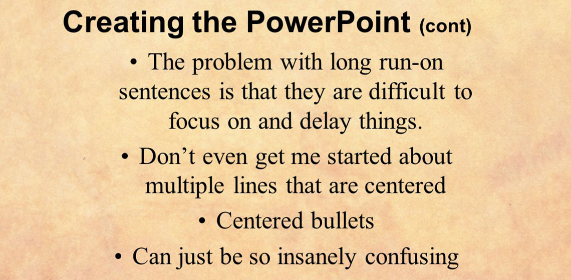 Visual Aids for Presentations EXARC