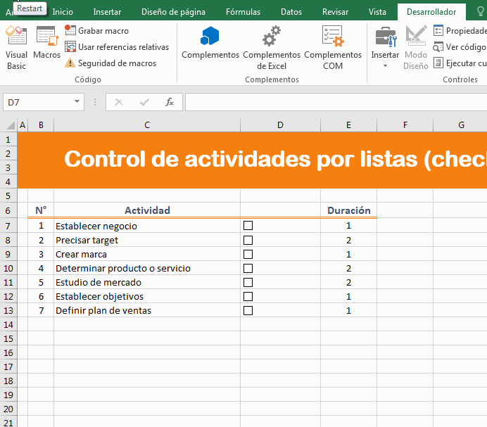 ¿Cómo crear checklist en Excel? Excel2win