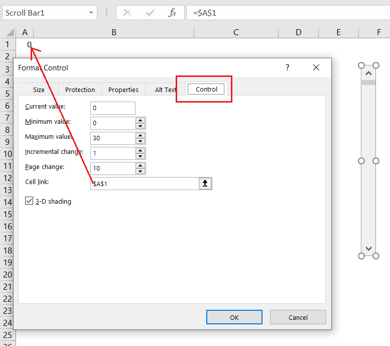 Chart wilth scroll bar 10 ExcelDoExcelDo