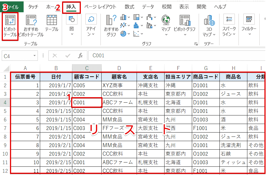 エクセル【ピボットテーブルの作り方】例を挙げて詳しく解説！！｜エクセルドクター
