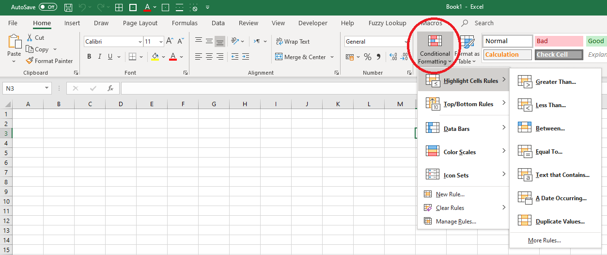 Conditional Formatting Excel Practice Online