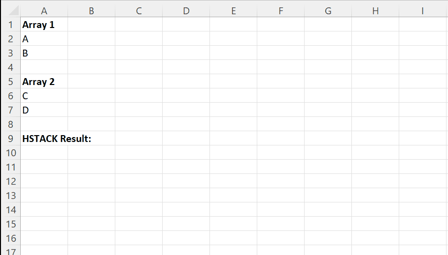 HSTACK Horizontally stack arrays Excel Practice Online