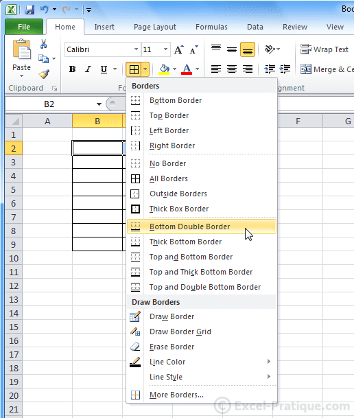 Excel Course: Tables (borders)