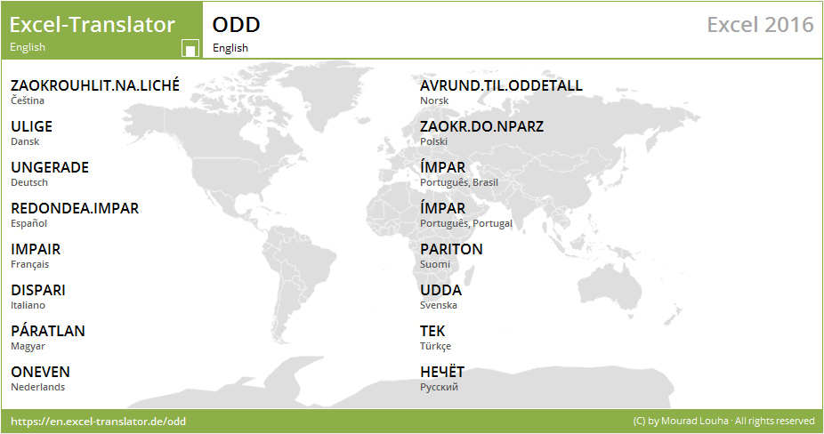 ODD • ExcelTranslator