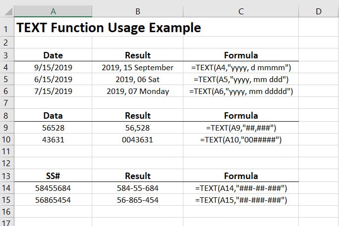 How to use the TEXT Function in Excel - Excelbuddy.com